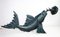 Iron Sculptural Koi Fish Sconce, 1950s 1