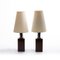 Art Deco Style Chrome, Wood & Veneer Table Lamps, 1950s, Set of 2 2