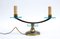 Lámparas de mesa francesas Art Déco de latón y vidrio, años 30. Juego de 2, Imagen 1