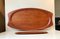 Large & Small Teak Veneer Serving Trays from Silva, 1960s, Set of 2 2