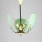 Lámpara colgante italiana vintage de cristal de Murano, años 50, Imagen 3