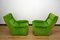 Italian Space Age Suede Armchairs, 1970s, Set of 2 3