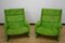 Italienische Space Age Sessel aus Wildleder, 1970er, 2er Set 1