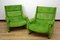 Italienische Space Age Sessel aus Wildleder, 1970er, 2er Set 2