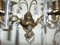 Antique Brass and Crystal Double Sconce 8