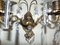 Antique Brass and Crystal Double Sconce, Image 8