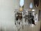 Antique Brass and Crystal Double Sconce 4