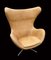 Cognacfarbener Leder Egg Chair von Arne Jacobsen für Fritz Hansen, 1960er 3