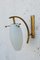 Mid-Century Italian Glass and Brass Sconce from Stilnovo, 1960s, Image 1