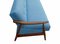 Mid-Century Blue Teak Daybed, 1950s, Immagine 10