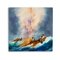Pittura ad olio Square Morning Seascape vintage di David Chambers, Immagine 3