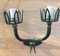 Vintage Art Deco Wandlampe aus Schmiedeeisen 1