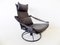 Leather Lounge Chair & Ottoman by Åke Fribytter for Nelo Möbel, 1970s, Set of 2, Image 10