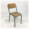 Original French Grey School Chair, 1960s 1