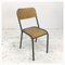 Original French Grey School Chair, 1960s, Image 1