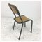 Original French Grey School Chair, 1960s 5