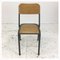 Original French Grey School Chair, 1960s 3
