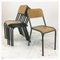Original French Grey School Chair, 1960s 2
