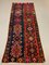 Large Vintage Turkish Red & Navy Wool Kilim Rug 1