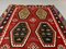 Large Vintage Turkish Red & Black Wool Kilim Rug, Image 8