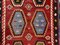 Grand Tapis Kilim Vintage en Laine Rouge et Noire, Turquie 6