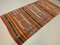 Grand Tapis Kilim Vintage en Laine Rouge, Orange et Noire, Turquie 2