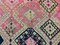 Large Vintage Turkish Pink & Black Wool Kilim Rug, Image 9