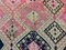 Tappeto Kilim vintage grande in lana rosa e nera, Turchia, Immagine 9