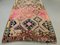 Large Vintage Turkish Pink & Black Wool Kilim Rug 3