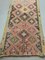 Tappeto Kilim vintage grande in lana rosa e nera, Turchia, Immagine 2