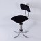 Desk Chair 132 in New Black Manchester Rib by Fana Metaal, 1950s, Image 3