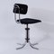 Desk Chair 132 in New Black Manchester Rib by Fana Metaal, 1950s 6