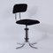 Desk Chair 132 in New Black Manchester Rib by Fana Metaal, 1950s, Image 2