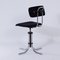 Desk Chair 132 in New Black Manchester Rib by Fana Metaal, 1950s 8