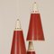 Lampe à Suspension Perfolux Rouge par N. Hiemstra pour Hiemstra Evolux, 1950s 7