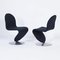 System 123 Chairs in New Black Fabric by Verner Panton for Fritz Hansen, 1970s, Set of 2 9