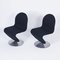 System 123 Chairs in New Black Fabric by Verner Panton for Fritz Hansen, 1970s, Set of 2 4