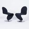 System 123 Chairs in New Black Fabric by Verner Panton for Fritz Hansen, 1970s, Set of 2 6