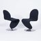 System 123 Chairs in New Black Fabric by Verner Panton for Fritz Hansen, 1970s, Set of 2, Image 6