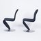 System 123 Chairs in New Black Fabric by Verner Panton for Fritz Hansen, 1970s, Set of 2 3