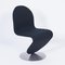 System 123 Chairs in New Black Fabric by Verner Panton for Fritz Hansen, 1970s, Set of 2 10