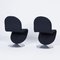System 123 Chairs in New Black Fabric by Verner Panton for Fritz Hansen, 1970s, Set of 2 7