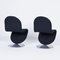 System 123 Chairs in New Black Fabric by Verner Panton for Fritz Hansen, 1970s, Set of 2, Image 7