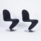 System 123 Chairs in New Black Fabric by Verner Panton for Fritz Hansen, 1970s, Set of 2 8