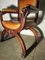 Antique Carved Wood & Leather Throne Chair, Image 4