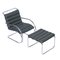 MR Lounge Chair with Ottoman by Mies van der Rohe for Knoll, 2000s, Set of 2 1