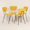 Yellow Dining Chairs model 101 by Gispen for Kembo, 1950s, Set of 4, Image 3