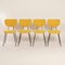Yellow Dining Chairs model 101 by Gispen for Kembo, 1950s, Set of 4, Image 2