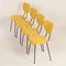 Yellow Dining Chairs model 101 by Gispen for Kembo, 1950s, Set of 4 7