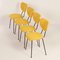 Yellow Dining Chairs model 101 by Gispen for Kembo, 1950s, Set of 4, Image 7